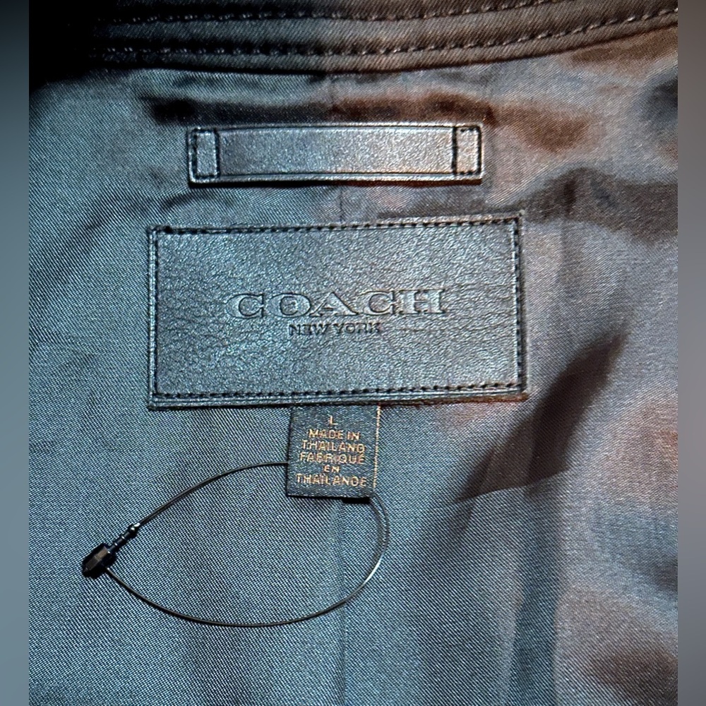 Coach Double Breasted Trench Coat (Like-New; Black; Large) - Picture 14 of 15